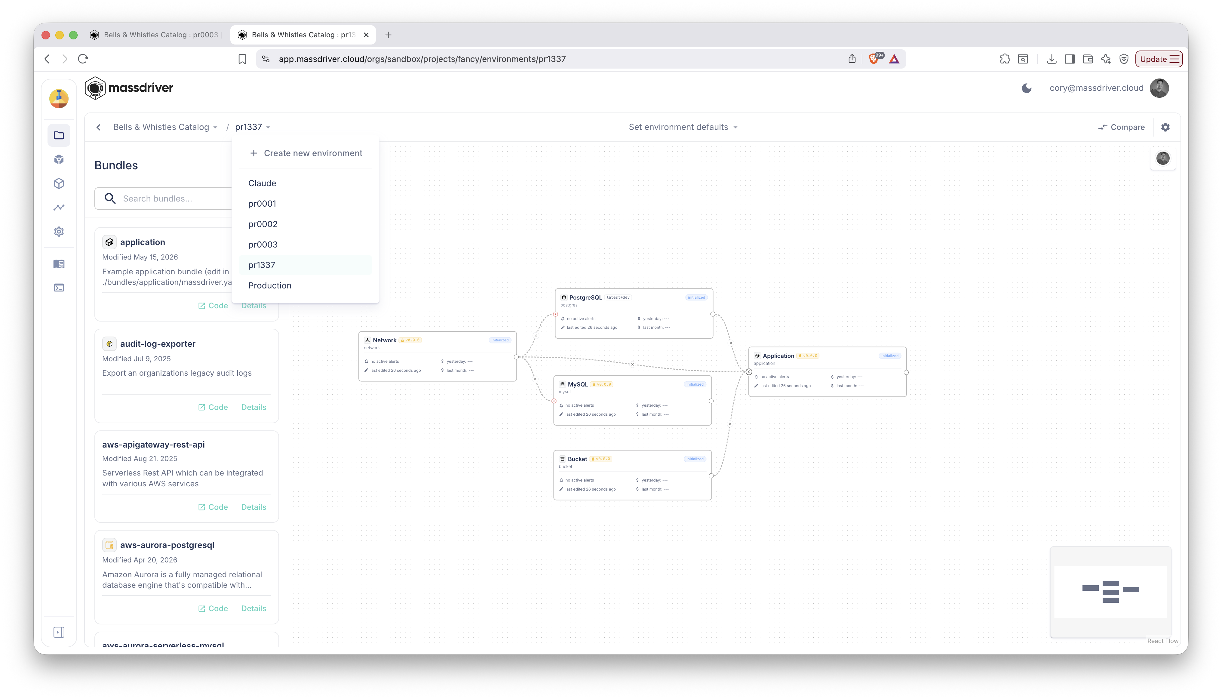 New fork in the environment list